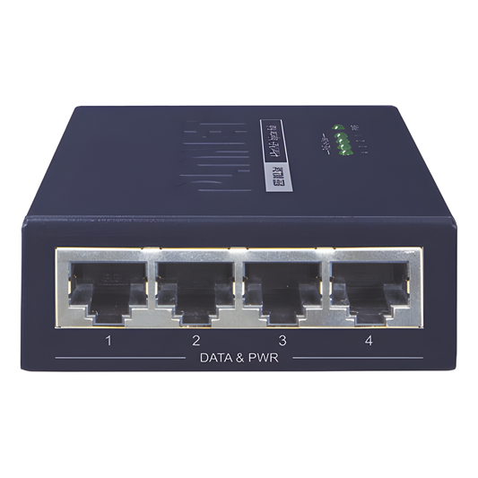 Inyector High PoE, de 4 Puertos Gigabit de Entrada, 4 Puertos PoE 802.3af/at Gigabit de Salida Para Cada Puerto, Hasta 30 W por interfaz