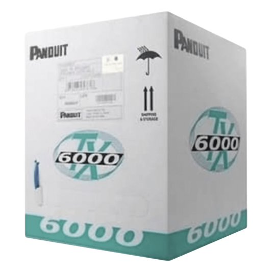 Bobina de Cable UTP 305 Metros (1000 Pies) de Cobre, TX6000™ PanNet, Reelex, Rojo, Categoría 6 Mejorado (23 AWG), PVC (CM), de 4 Pares