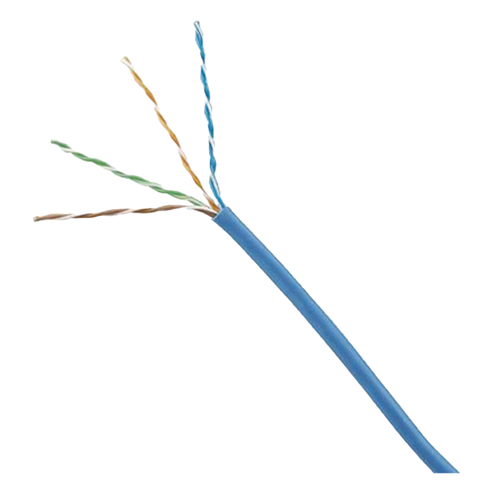 Bobina de Cable UTP 305 Metros (1000 Pies) de Cobre, TX5e, PanNet, Azul, Categoría 5e, 24 AWG, CMP (Plenum), de 4 Pares
