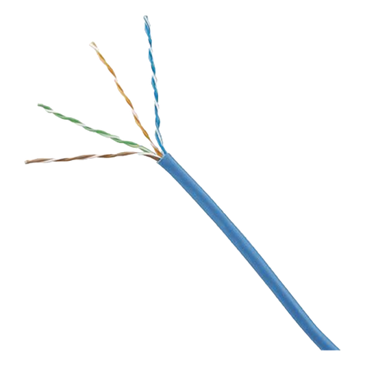 Bobina de Cable UTP 305 Metros (1000 Pies) de Cobre, TX5e, PanNet, Azul, Categoría 5e, 24 AWG, CMP (Plenum), de 4 Pares