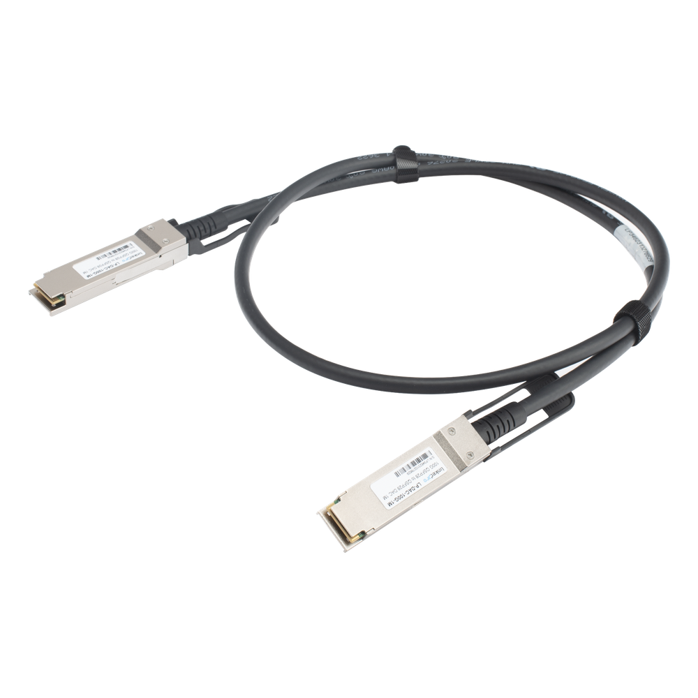 Cable DAC QSFP28 de 100 Gbps a 100 Gbps / Passive Direct Attach Copper Twinax Cable / Longitud: 1 metro