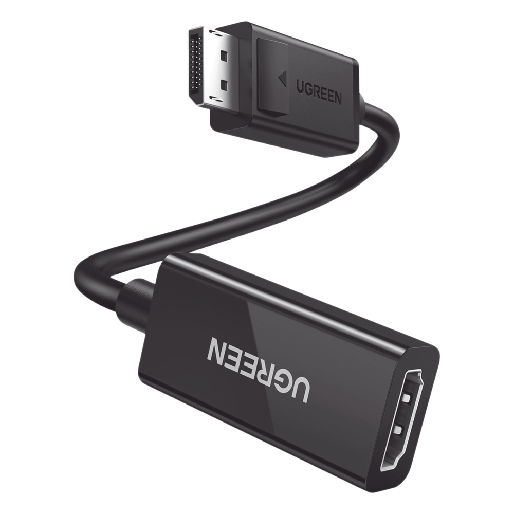 Convertidor DisplayPort a HDMI 4K@60Hz | 3D | HDR | Blindaje Interno | Botón Liberador | Largo 25 cm (9.84 Pulgadas) | Carcasa de ABS | Plug & Play.