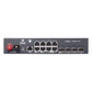 Switch cnMatrix WISP TX1012-DC-P de 8 puertos PoE y 4 SFP+, 170 W PoE Budget, Capa 2, gestión gratuita desde la nube, para corriente directa