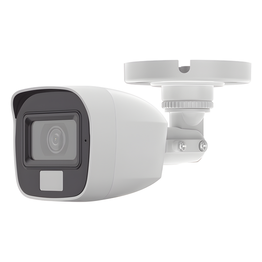 [SIN LOGO DE MARCA] [Dual Light + ColorVu] Bala TURBOHD 2 megapixel / 20 mts IR + 20 mts luz blanca / Lente 2.8 (100° de Visión)  /  Exterior IP66 / Audio por Coaxitron / TVI-AHD-CVI-CVBS / Metal / Smart-Hybrid light
