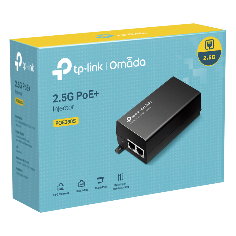 Inyector PoE+ (30W) / Gigabit 802.3 af/at / 2 puertos 10/100/1000 Mbps / Plug and Play / Fuente alimientación Integrada