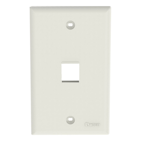 Placa de Pared Vertical, Salida Para 1 Puerto Keystone, Color Blanco Mate