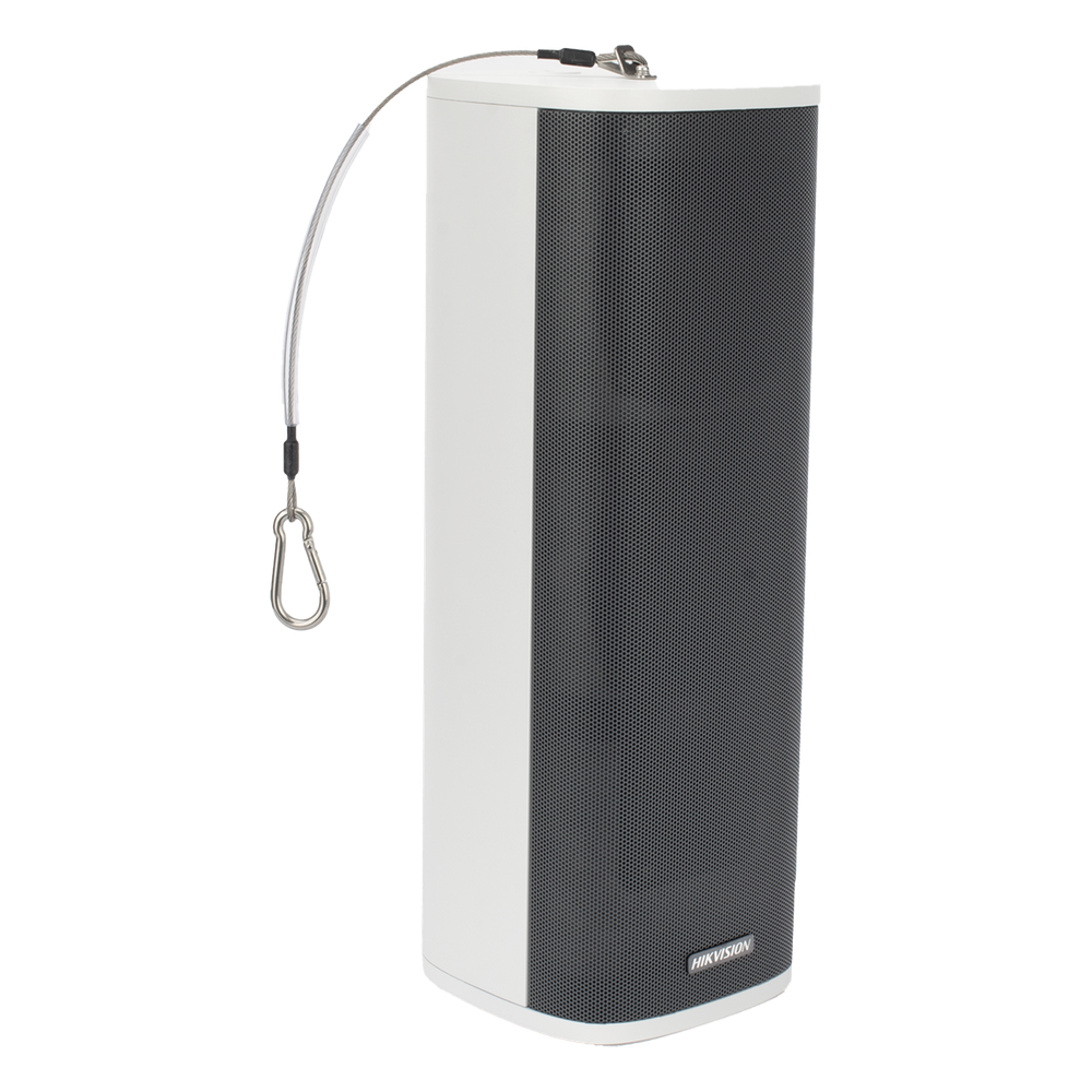 Bocina (Altavoz IP) | Tipo Columna | 60 Watts | No requiere amplificador | Exterior IP66 | Entrada de alarma | Voceo en tiempo real | Calendarización de audios | Micrófono y altavoz integrado