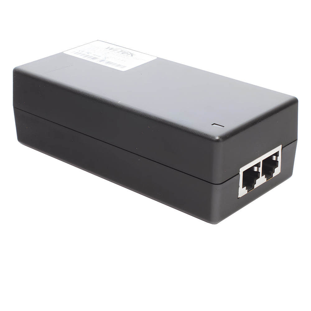 Inyector Hi-PoE 60 W Gigabit / Alimenta Equipos PoE 802.3 af Hasta 15W - PoE at Hasta 30W - PoE bt Hasta 60W / Instalación Para Interior / Alcance de Hasta 100 metros / Plug and Play / No se Necesita Configurar