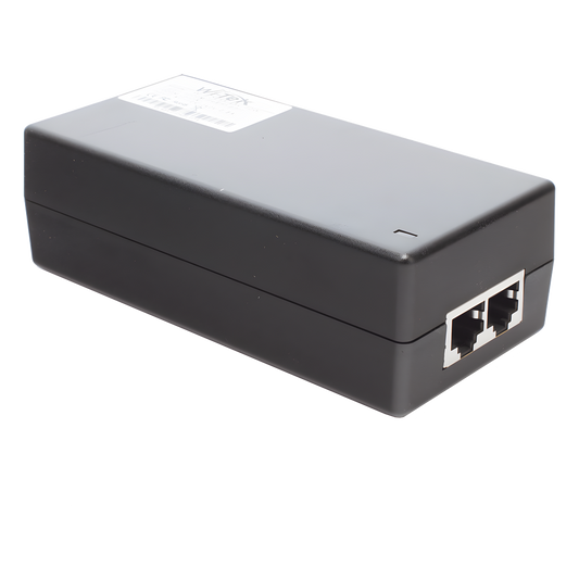 Inyector Hi-PoE 60 W Gigabit / Alimenta Equipos PoE 802.3 af Hasta 15W - PoE at Hasta 30W - PoE bt Hasta 60W / Instalación Para Interior / Alcance de Hasta 100 metros / Plug and Play / No se Necesita Configurar