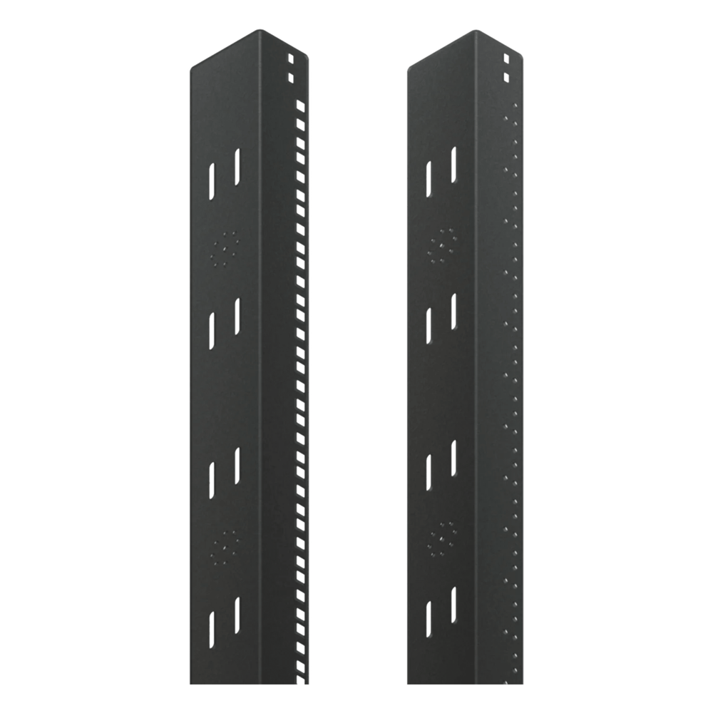 Ángulo con Tuerca Cuadrada de 19 pulgadas para rack ProLine, ajuste de 2000 mm, de acero, negro