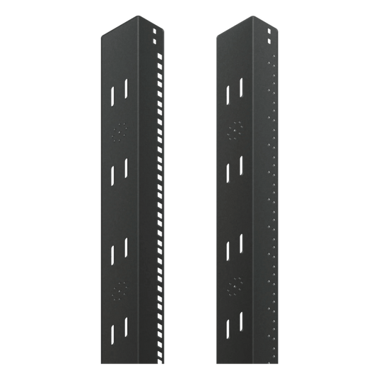Ángulo con Tuerca Cuadrada de 19 pulgadas para rack ProLine, ajuste de 2000 mm, de acero, negro