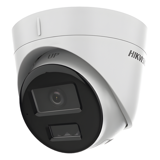 [Dual Light] Turret IP 4 Megapixel / Lente 2.8 mm / 30 mts IR + 30 mts Luz Blanca / Micrófono Integrado / ACUSENSE Lite / Exterior IP67 / H.265 / PoE / ONVIF / Micro SD