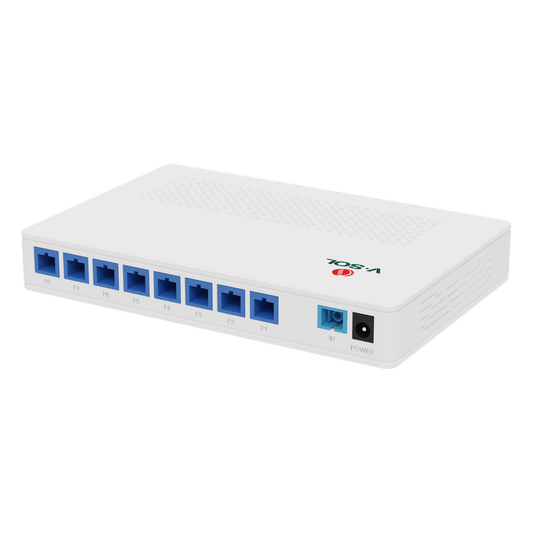 Splitter Activo 1x8 para Alimentación de 8 Dispositivos POF, puertos SC/UPC