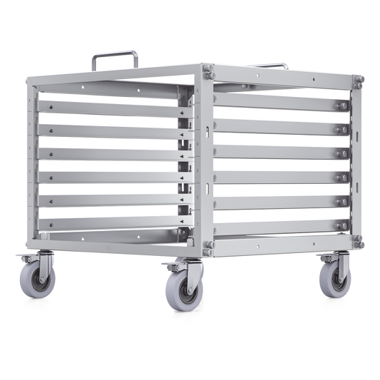Rack Abierto 6U Compacto y Apilable sin Herramientas para Equipos UniFi, Ensamblaje Toolless, Ruedas con Seguro y Expansión a 12U con Kit de Apilado