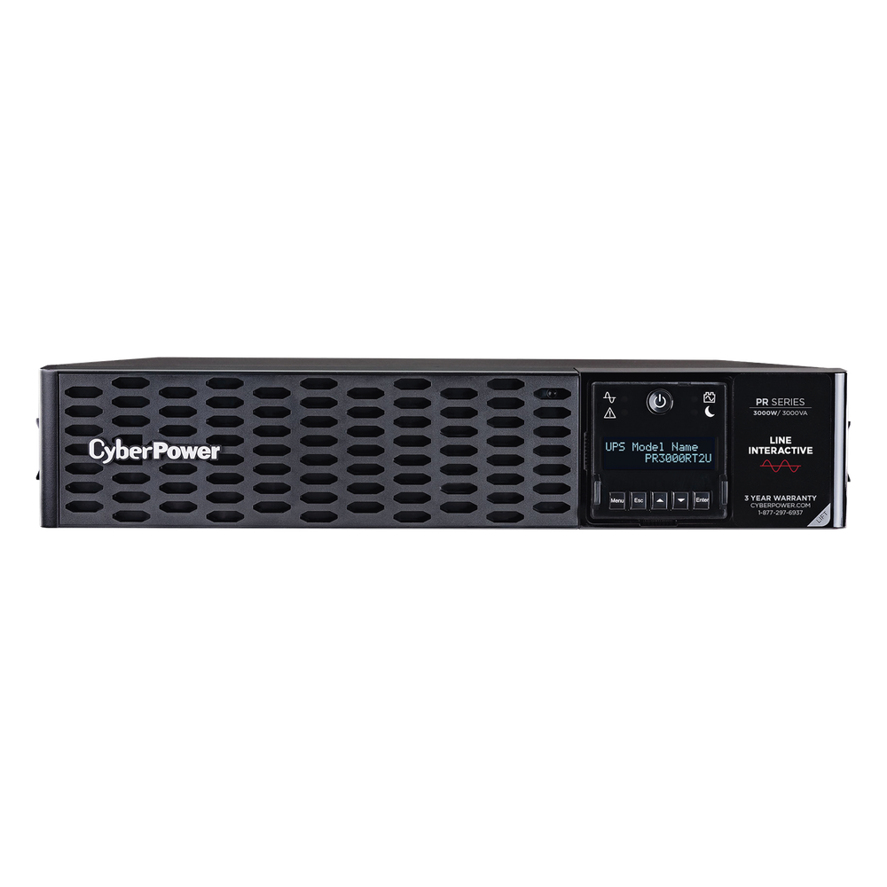 UPS de 3000 VA/3000 W, Topología Línea Interactiva, Entrada 120 Vca NEMA L5-30P, Onda Senoidal Pura, Torre o Rack 2 UR, Con 8 Tomas NEMA 5-20R y 1 NEMA L5-30R