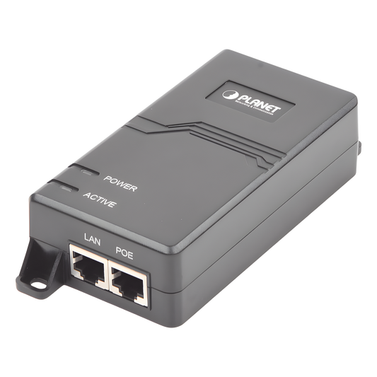 Inyector PoE  IEEE 802.3at, Puertos Gigabit, Hasta 30 W de Salida PoE (Mid-span)