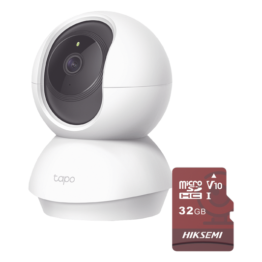 Kit de Cámara IP Wi-Fi / Incluye 1 Pieza Modelo TAPOC200 / 2 Megapixel /  Utiliza La App Tapo / 1 Memoria Micro SD  Hiksemi Modelo  HS-TF-E1/32G