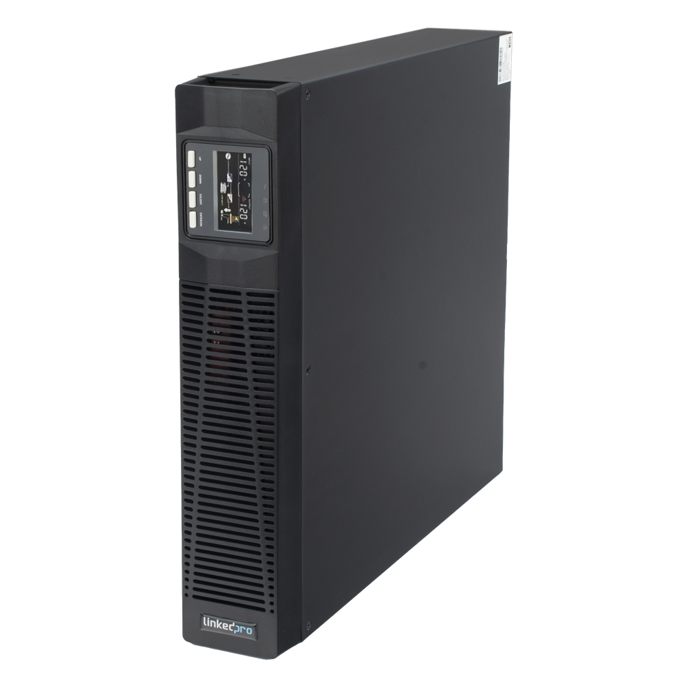 UPS de 2000VA/1800W / Topología On-Line Doble Conversión / Entrada y Salida de 120 Vca / Clavija de Entrada NEMA 5-20P / Pantalla LCD Configurable / Formato Rack/Torre