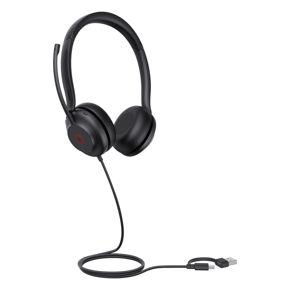 Diadema Alambrica UH35 Dual Teams de Yealink USB C/A con Cancelación de Ruido y Diseño Ergonómico