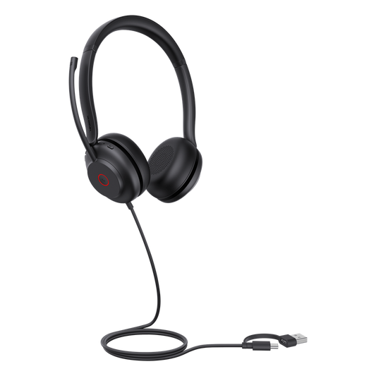 Diadema Alambrica UH35 Dual Teams de Yealink USB C/A con Cancelación de Ruido y Diseño Ergonómico