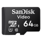 Memoria microSD SanDisk 64GB / Alta Resistencia / Videovigilancia / Clase 10