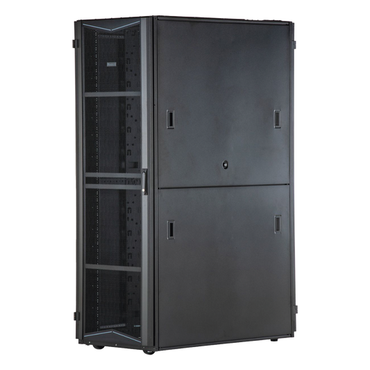 Gabinete FlexFusion para Centros de Datos, 45 UR, 800 mm de Ancho, 1200 mm de Profundidad, Fabricado en Acero, Color Negro
