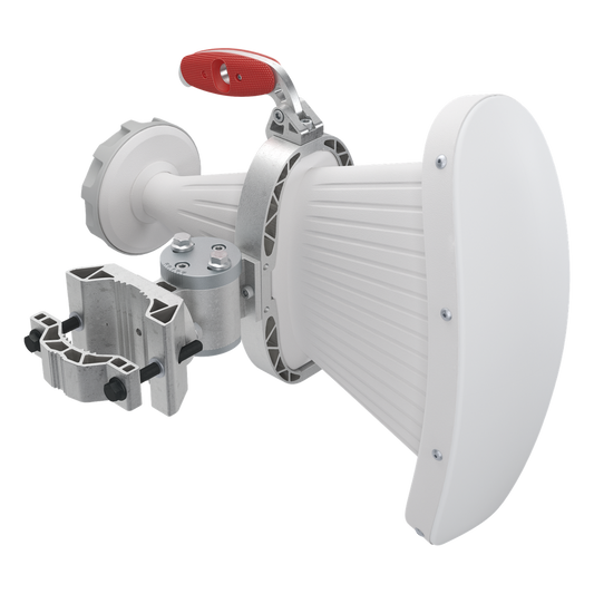 Antena Sectorial Asimétrica de 90° 4900 - 7125 MHz, 15 dBi con soporte mejorado, listas para TwisPort sin pérdida
