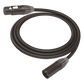 Cable XLR | 3 polos | Conector Hembra-Macho | Serie M | Carcasa Negra | Contactos Dorados | Ideal para Microfonía | Longitud 10m