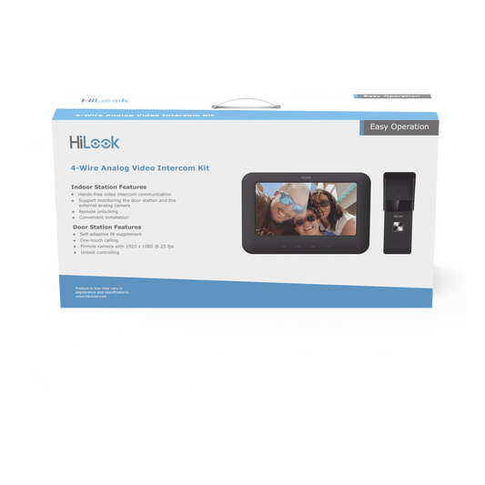 Kit de Videoportero Analógico con Pantalla LCD a Color de 7" / Frente de Calle para Exterior IP65 / Salida de Relevador