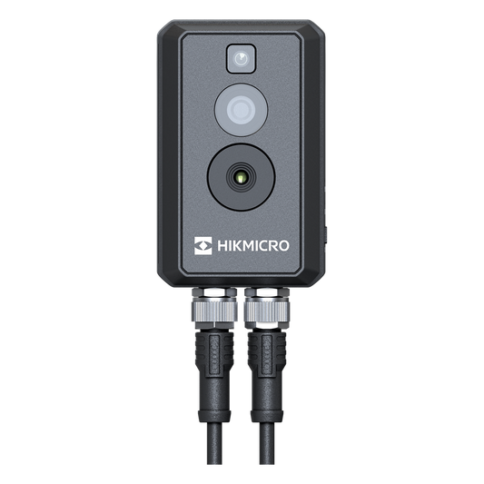(HIKMICRO) Cubo IP Bi-Espectral / Térmica (256 X 192 / 3.6 mm) + Óptica (4 MP / 1.4 mm) / Rango: -20°C a 550°C / ±2°C Margen / PoE / IP67 / Ideal para Sites o Lugares Pequeños