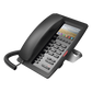 Teléfono IP Hotelero / Pantalla LCD Color 3.5" / 2 Líneas SIP / 6 Teclas Programables Hotline / Puerto USB Carga / PoE 802.3af / Personalizable con Logo Hotel