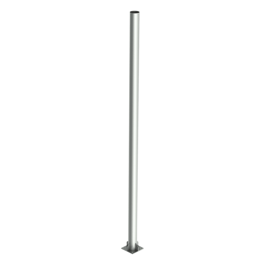 Poste de Acero Galvanizado para Videovigilancia, 1.5 m de altura.