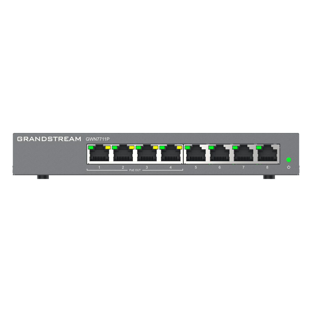 Switch de Red Administrable Capa 2 Lite / 8 Puertos Gigabit Ethernet / 4 Puertos PoE / VLAN / QoS / Snooping IGMP / Montaje en Pared y Escritorio / Compatible con GDMS