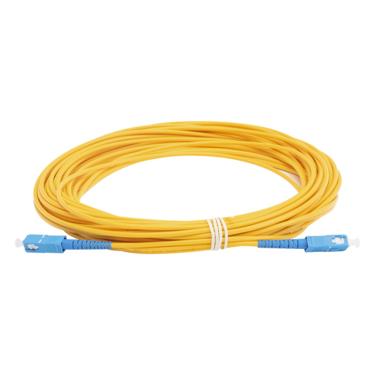 Jumper de Fibra Óptica Monomodo SC/UPC - SC/UPC Simplex, Color Amarillo, 15 Metros (49.21 Pies)