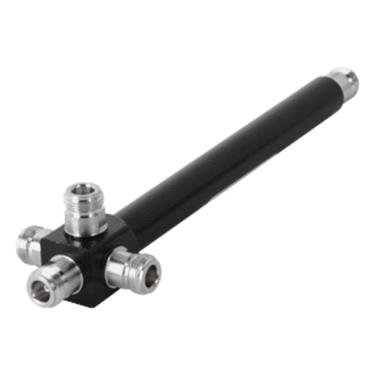 Divisor de Potencia 4 Salidas / 698-2700 MHz / PIM -120 dBc / 200W Potencia Máxima / Conectores N Hembra / Pérdida 6.32 dB / 50 Ohm