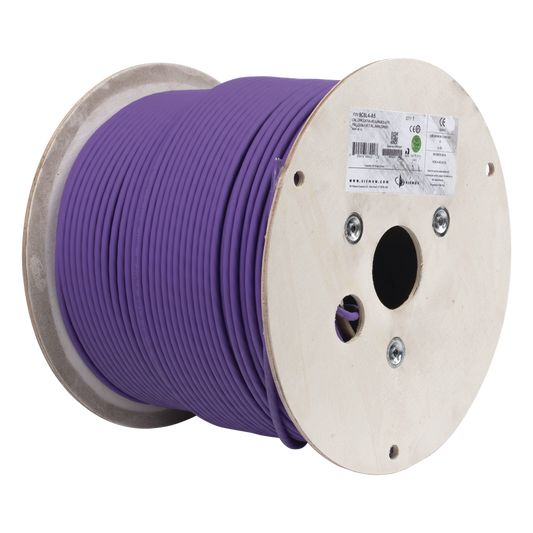 Bobina de Cable U/UTP de 4 Pares, Z-MAX, Cat6A, Soporte de Aplicaciones 10GBase-T, LS0H, Color Violeta, 305 Metros (1000 Pies)