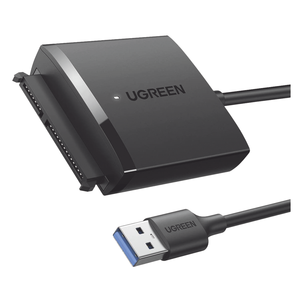 Adaptador USB 3.0 a SATA III | Compatible con Disco Duro HDD y SSD de 2.5" y 3.5" de hasta 12 TB | Velocidad USB 3.0 de hasta 5 Gbps | Alta Velocidad con UASP & TRIM | Cable de 50 cm.