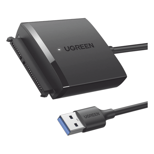 Adaptador USB 3.0 a SATA III | Compatible con Disco Duro HDD y SSD de 2.5" y 3.5" de hasta 12 TB | Velocidad USB 3.0 de hasta 5 Gbps | Alta Velocidad con UASP & TRIM | Cable de 50 cm.