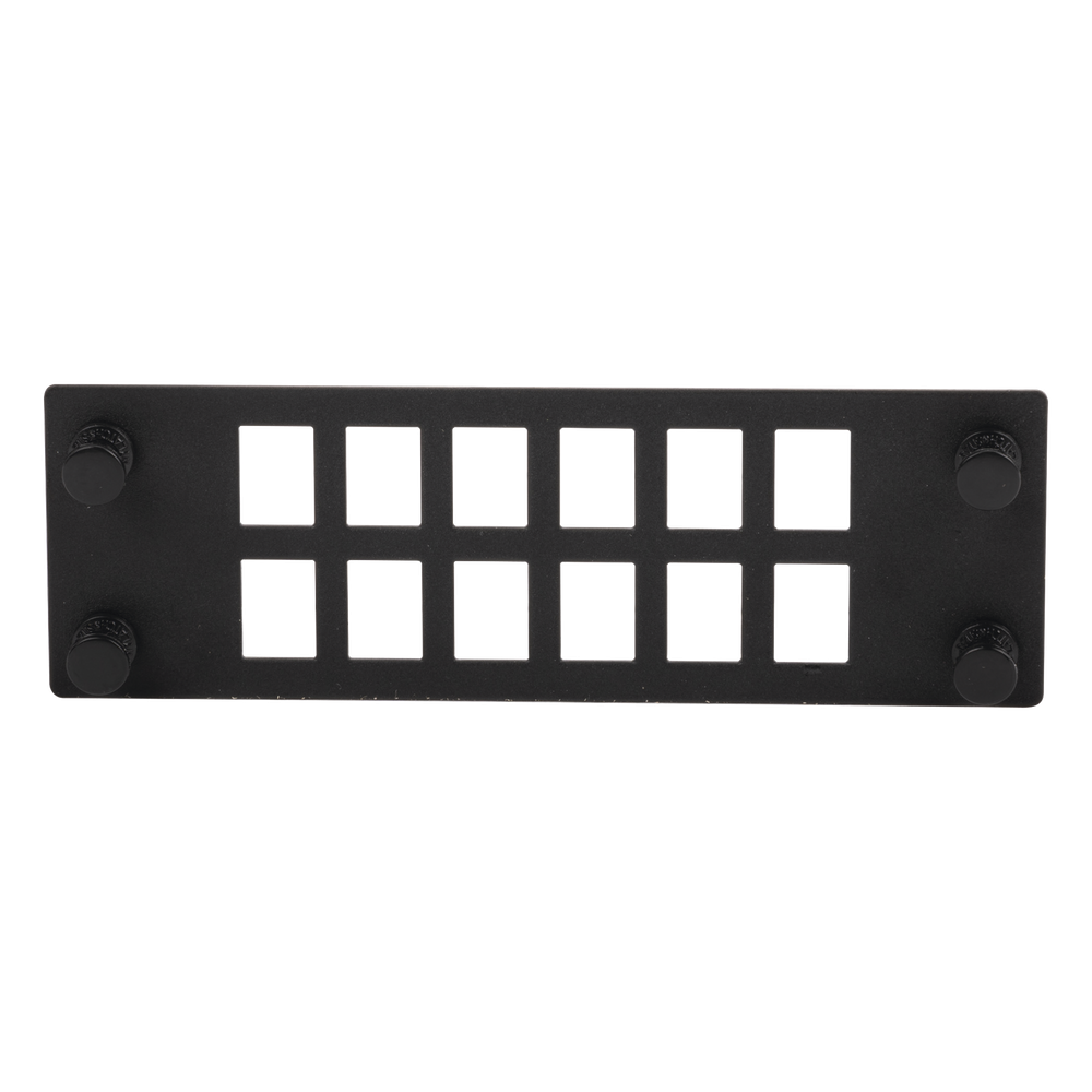 Placa Para 12 Adaptadores de Fibra Óptica, Uso con Gabinetes FPONE3 y FPONE4