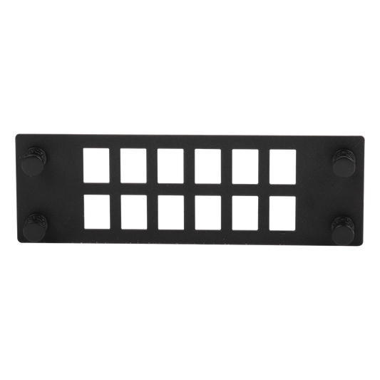 Placa Para 12 Adaptadores de Fibra Óptica, Uso con Gabinetes FPONE3 y FPONE4