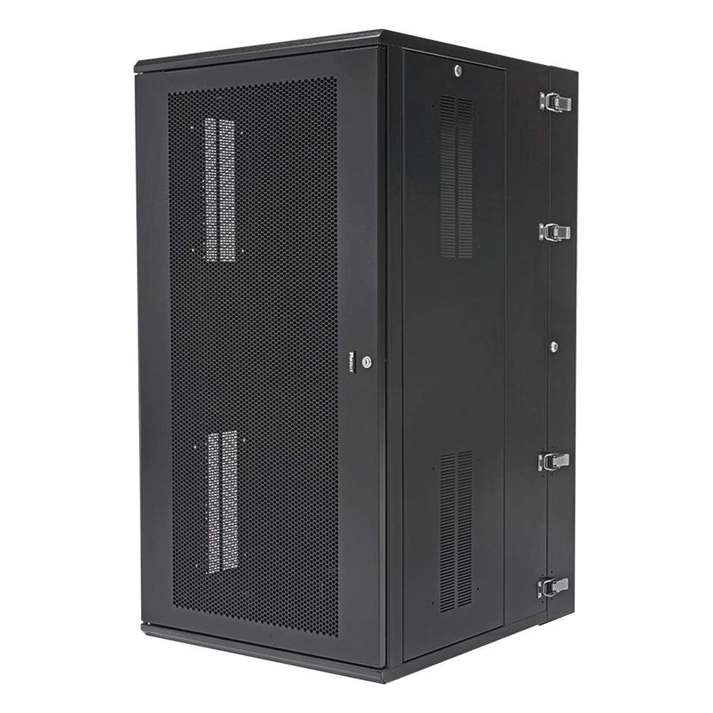 Gabinete PanZone de Montaje en Pared, de 19in, Puerta Ventilada, 26 UR, 762mm de Profundidad, Color Negro