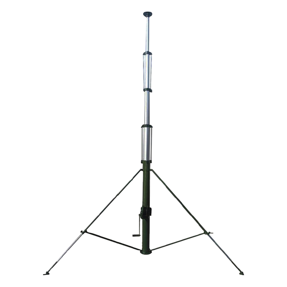 Mástil Telescópico Retraible Manual de 9 metros con Accesorios. Incluye Tripie.