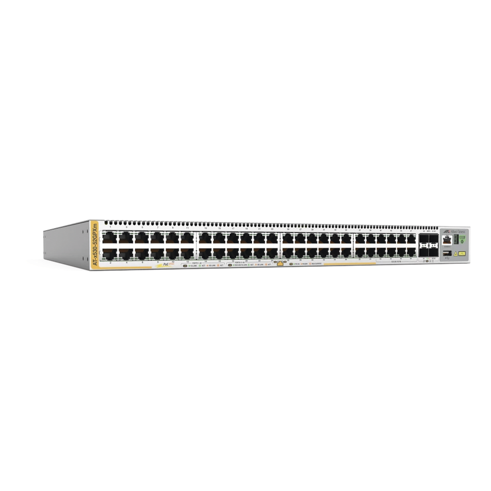 Switch PoE+ Stackeable Capa 3, 40 x 10/100/1000 Mbps + 8 x 100M/1/2.5/5G Multigigabit, 4 x SFP+ 10 G, hasta 720 W, fuente redundante