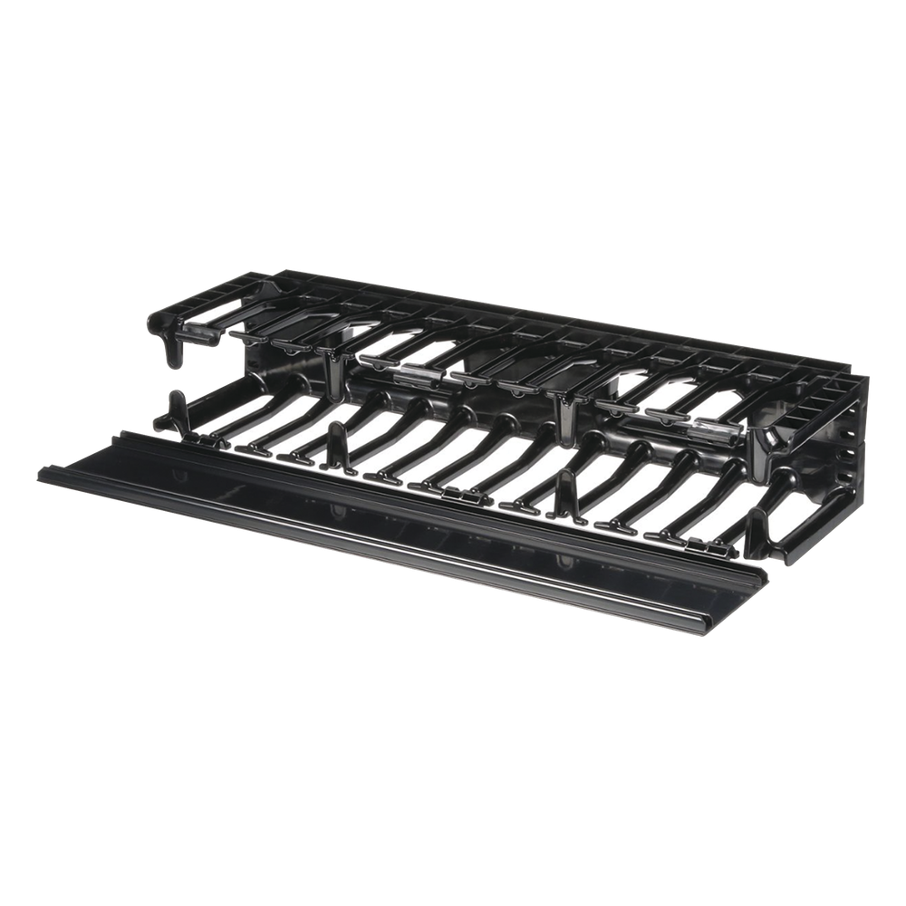 Organizador de Cables Horizontal NetManager de Alta Densidad, Sencillo (Solo Frontal), Para Rack de 19in, 2UR