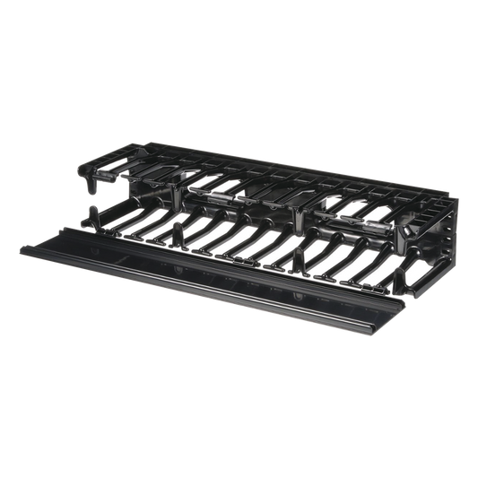 Organizador de Cables Horizontal NetManager de Alta Densidad, Sencillo (Solo Frontal), Para Rack de 19in, 2UR