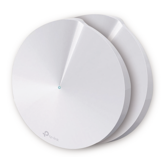 Kit 2 Routers Inalámbricos MESH Interior para Hogar / Doble Banda Wi-Fi 5 AC1300 Mbps / 2 Puerto Gigabit WAN/LAN / 4 Antenas Internas / Administración Mediante la App Deco (iOS, Android) / Protección HomeCare
