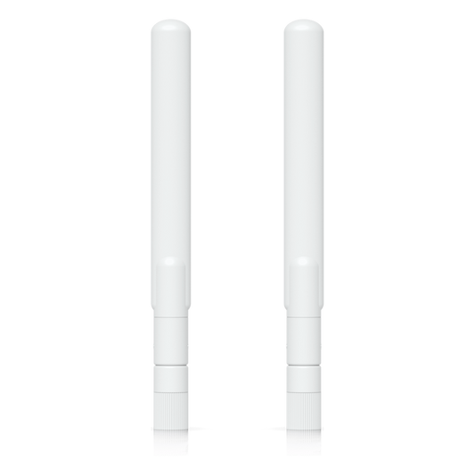 Par de Antenas Omnidireccionales Ideales para el UK-Ultra. Incluye dos Antenas de Doble Banda con 3 dBi en 2.4 GHz y 4 dBi en 5 GHz