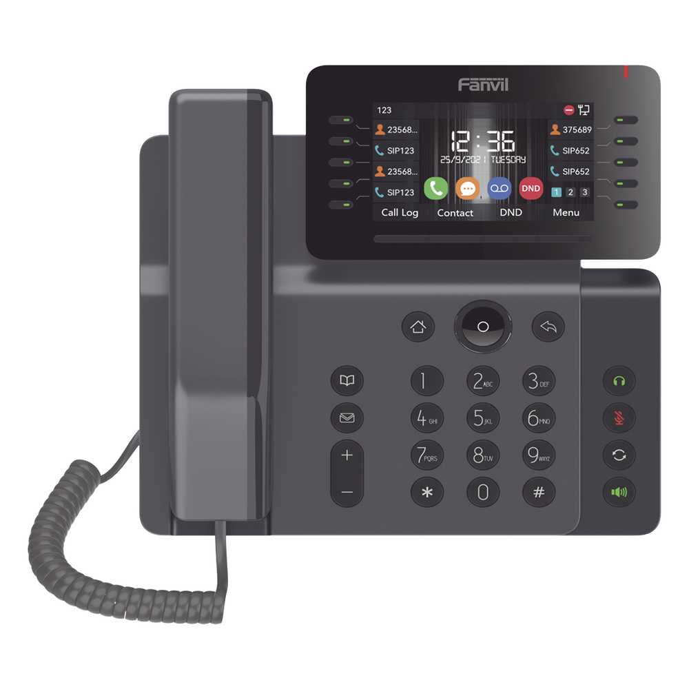 Teléfono IP Empresarial Esencial WiFi / Bluetooth, 20 líneas SIP, pantalla a color 4.3" ajustable, PoE, puertos Gigabit, conferencia local de 6 vías.