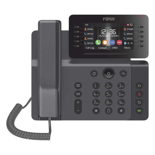 Teléfono IP Empresarial Esencial WiFi / Bluetooth, 20 líneas SIP, pantalla a color 4.3" ajustable, PoE, puertos Gigabit, conferencia local de 6 vías.