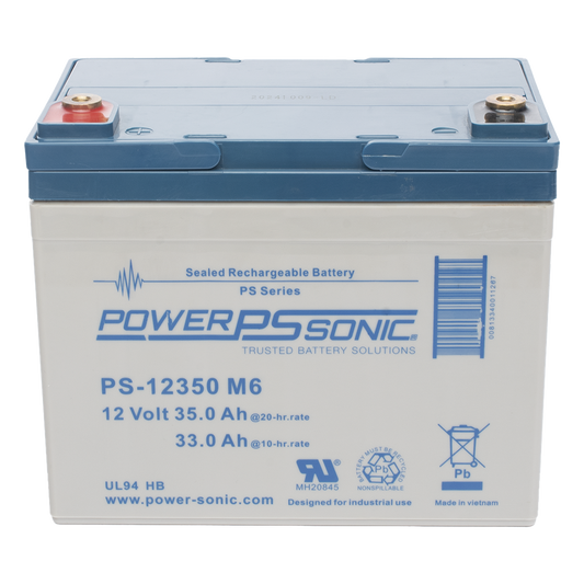 Batería 12V, 35AH, Para Respaldo, Tecnologías AGM/VRLA, 5 Años Vida Útil, Terminales M6, Reconocida UL